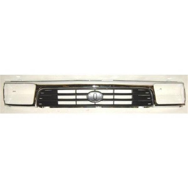 Sherman Parts Sherman Parts SHE8104-99-11 Grille with Headlamp Doors for 1992-1995 Toyota 4Runner; Chrome & Black SHE8104-99-11